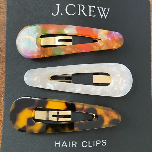 J. Crew Tortoise Clip Pack Barrettes. Set of 3. - Picture 5 of 6
